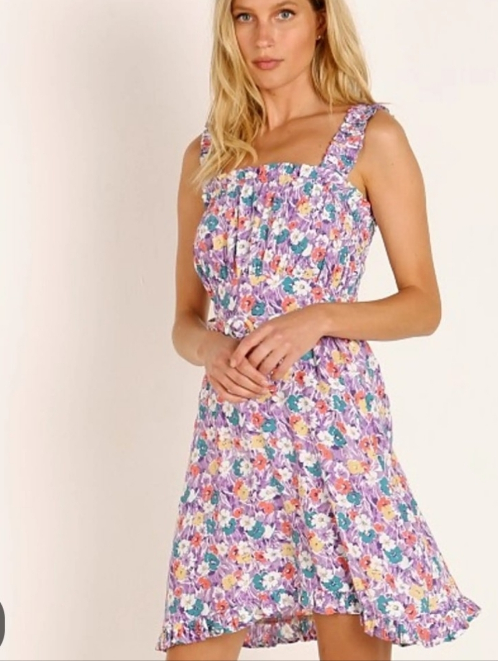 Faithfull The Brand Mid Summer Nefili Floral Mini Dress Size XS